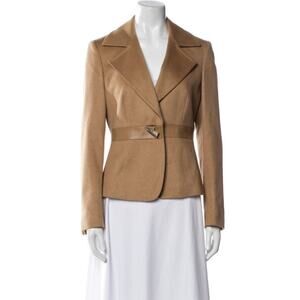 Women's Max Mara Neutral Camel Hair Blazer Jacket Size M / US 8